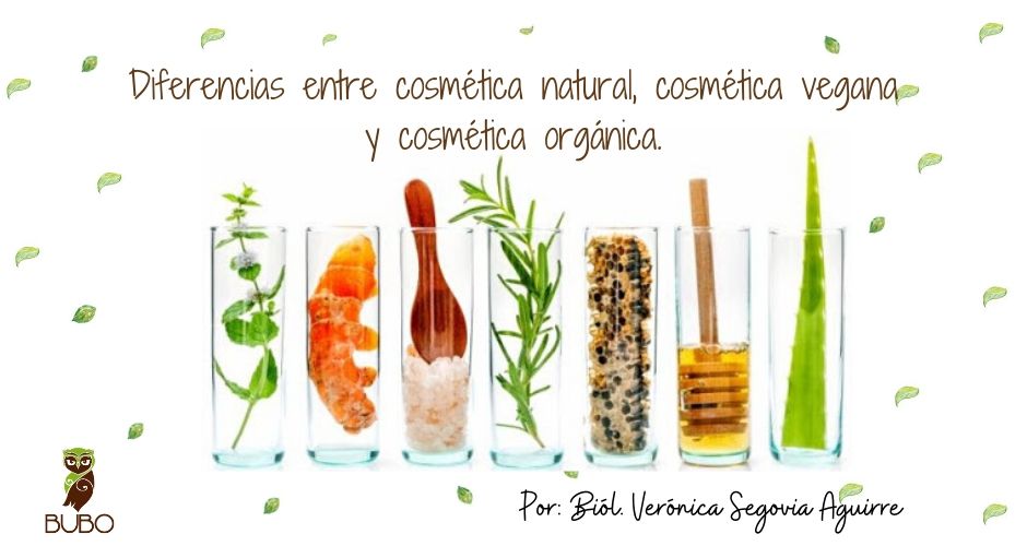 Diferencias entre cosmética natural, cosmética vegana y cosmética orgánica.